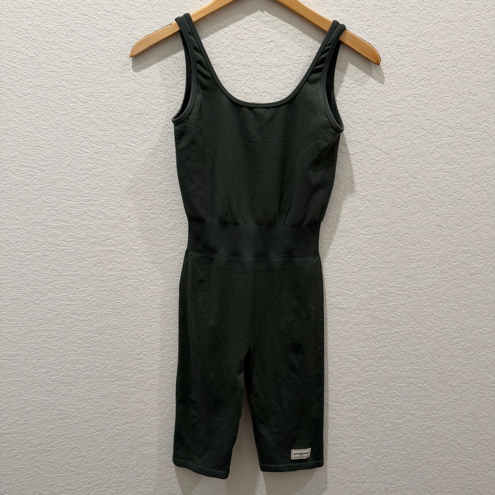 The Giving Movement Sustainable Seamless Active Unitard Bodysuit Forest Green S